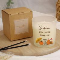 Personalised Pumpkin Frosted Glass Candle Extra Image 1 Preview